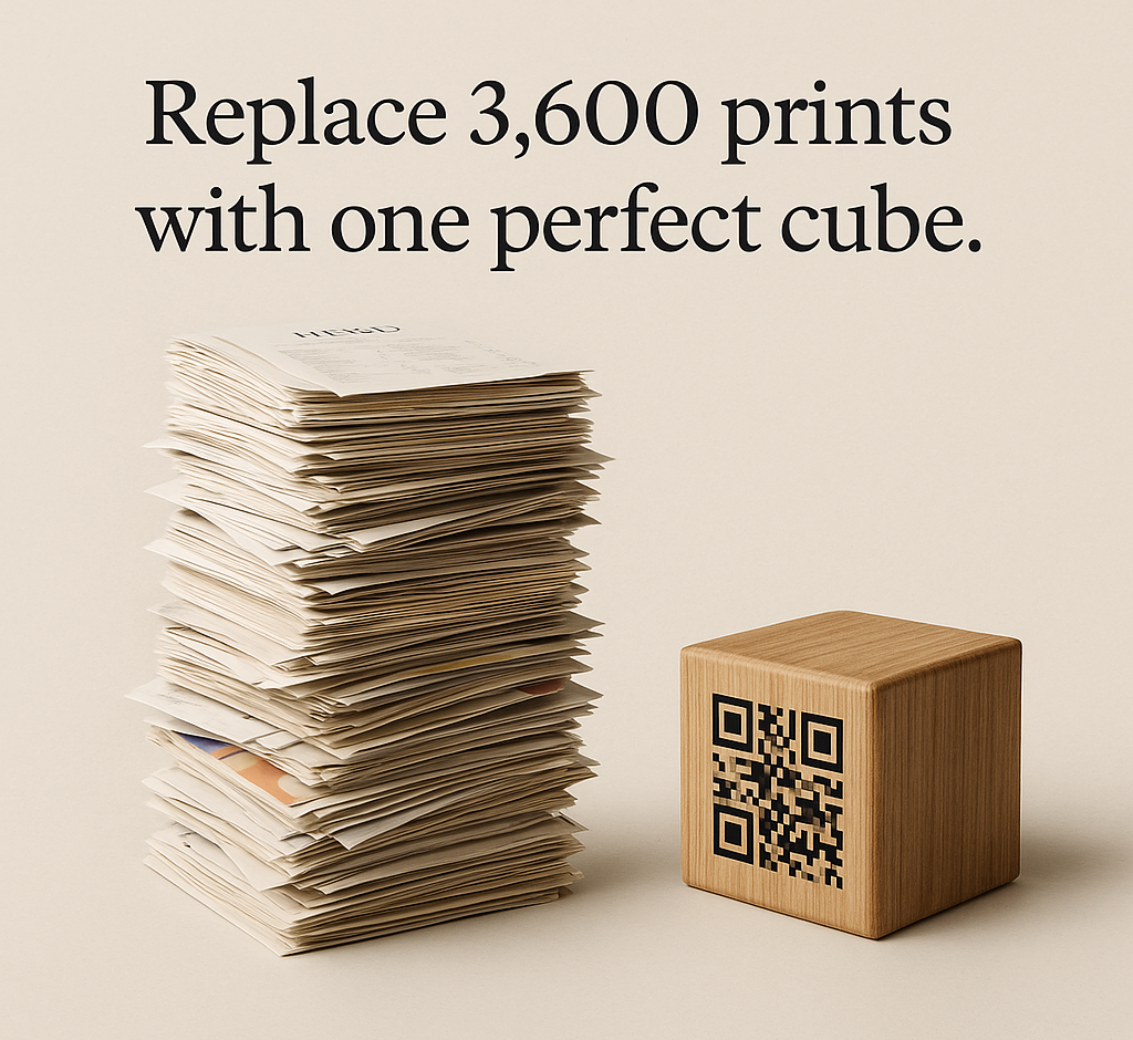 Replace 3600 prints with one perfect cube.