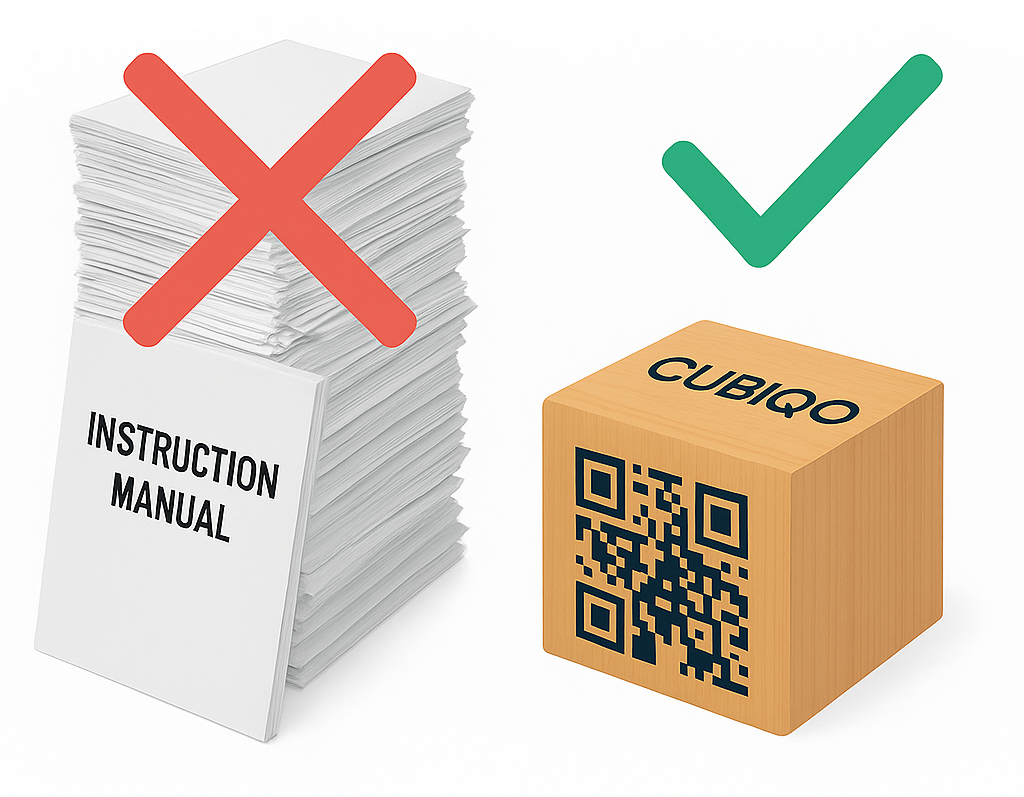 Cubiqo QR cube making expensive manuals & repeated paper use digital.