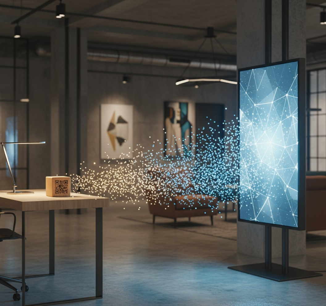 Cubiqo - fysisk närvaro av digitala system genom vår hållbara träkub.